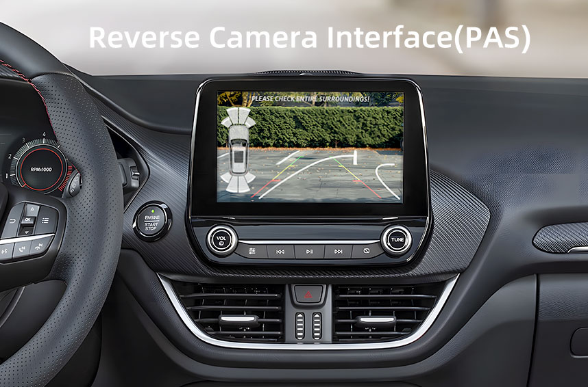 Interface de câmera reversa de diretrizes dinâmicas - sobreposição de sensor de estacionamento original